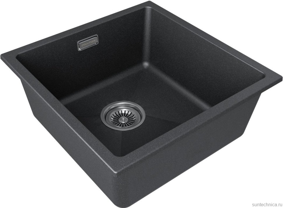 Комплект Мойка Paulmark Lumi LU45-BL черная + Измельчитель Intenso