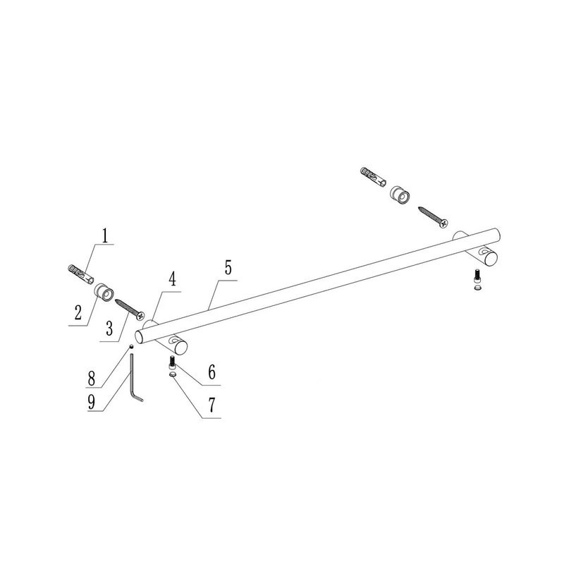 Держатель для полотенец Abber Osten 316 AA1856BG светлое брашированное золото