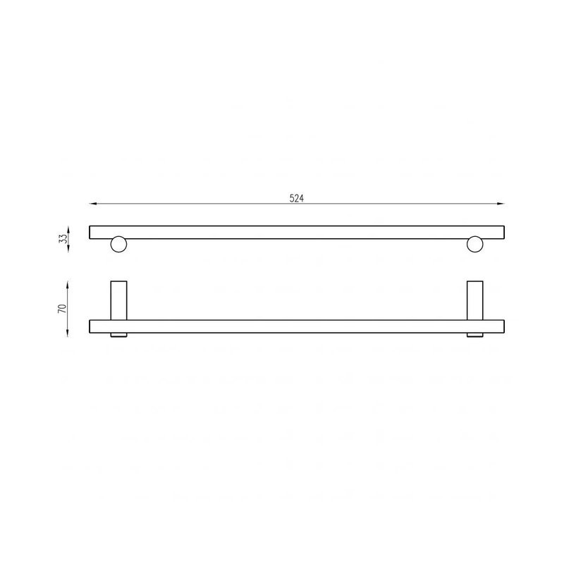 Держатель для полотенец Abber Osten 316 AA1856BG светлое брашированное золото