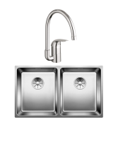 Комплект Мойка Blanco Andano 340/340-U + Смеситель Grohe Euroeco