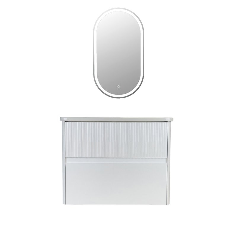 Мебель для ванной комнаты Alavann Wave 80 подвесная, белая