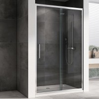Душевая дверь в нишу Abber Schwarzer Diamant AG30140H 140 см, профиль хром, стекло прозрачное