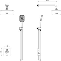 Душевой комплект beWash BV3ITSS222 С ВНУТРЕННЕЙ ЧАСТЬЮ, белый