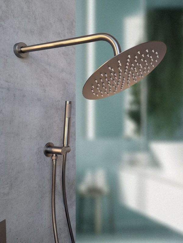 Душевой комплект AltroBagno Unione AltroBagnoUnione040409GM С ВНУТРЕННЕЙ ЧАСТЬЮ, оружейная сталь