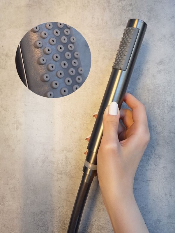 Душевой комплект AltroBagno Unione AltroBagnoUnione040409GM С ВНУТРЕННЕЙ ЧАСТЬЮ, оружейная сталь