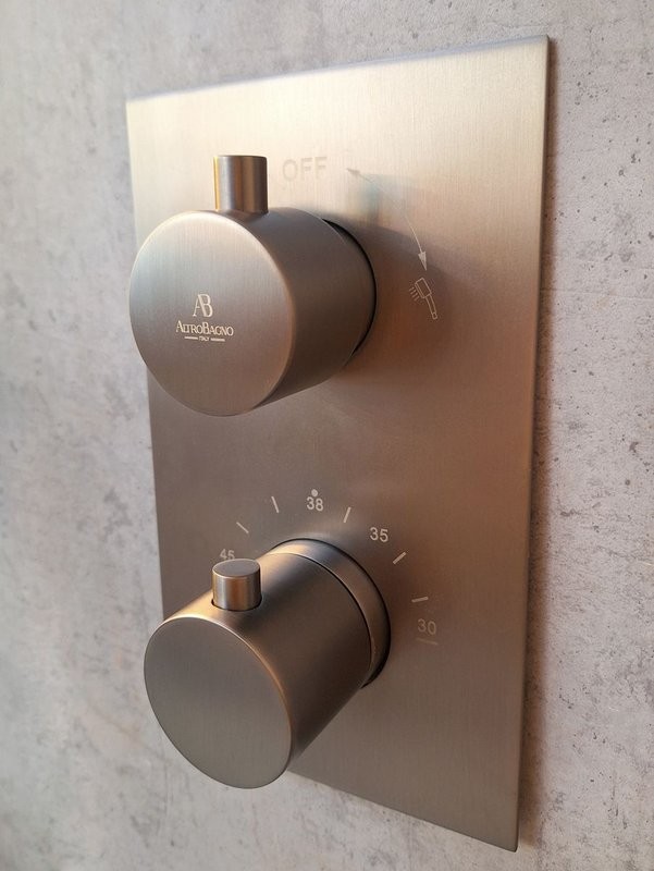 Душевой комплект AltroBagno Unione AltroBagnoUnione040409GM С ВНУТРЕННЕЙ ЧАСТЬЮ, оружейная сталь