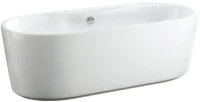 Акриловая ванна BelBagno BB14-K 180x85 см, отдельностоящая, белая, овальная, с каркасом