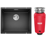 Комплект Мойка Blanco Subline 500-U антрацит + Измельчитель Franke
