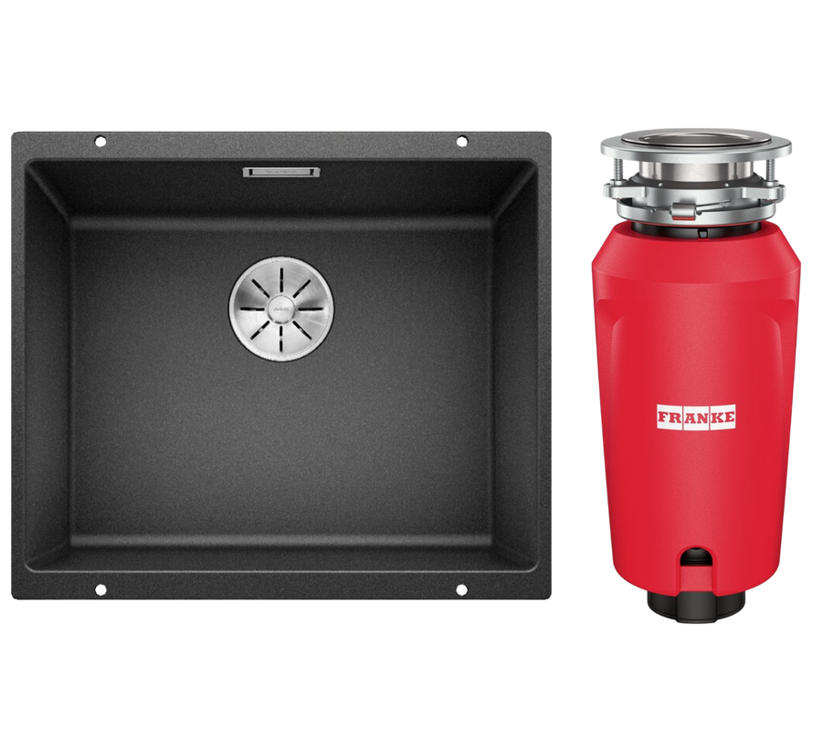 Комплект Мойка Blanco Subline 500-U антрацит + Измельчитель Franke
