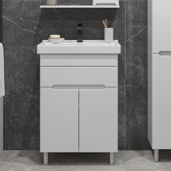 Тумба с раковиной SanStar Модена 50 Модена 50 напольная, белая, раковина Sanita luxe Fest 50