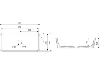 Накладная раковина Abber Rechteck AC2204 белая Накладная раковина Abber Rechteck AC2204 белая