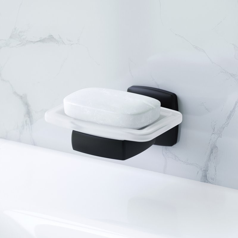 Мыльница AM.PM Gem A9034222 настенная, стеклянная, черная