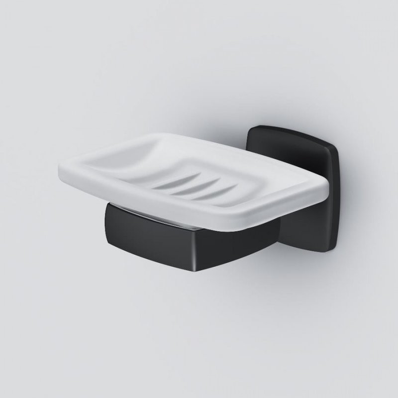 Мыльница AM.PM Gem A9034222 настенная, стеклянная, черная