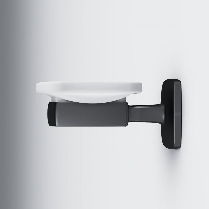 Мыльница AM.PM Gem A9034222 настенная, стеклянная, черная