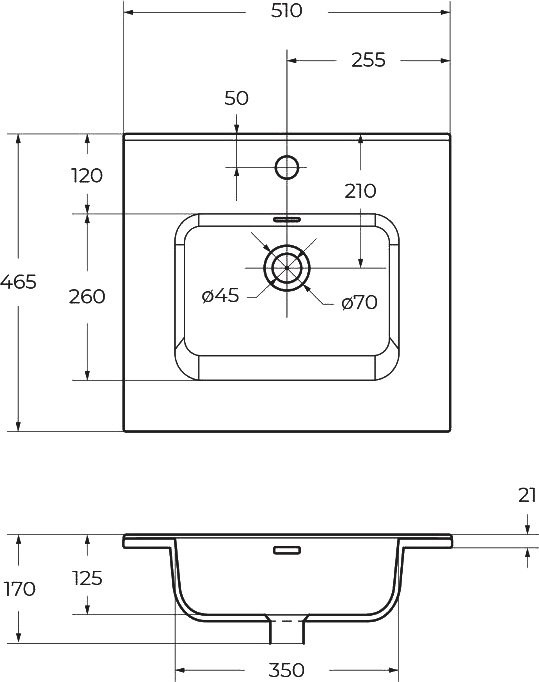 Мебельная раковина BelBagno BB500ETL