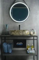 Накладная раковина GID Geometrico Mnc186 56 под глянцевый камень, прямоугольная, фаянс