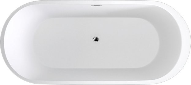 Акриловая ванна Black&White Swan SB109 black 170x80 см, отдельностоящая, глянцевая черная, овальная, с каркасом, со сливом-переливом