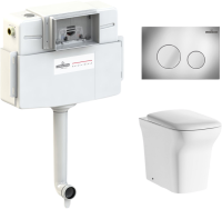 Комплект Lavinia Boho Унитаз приставной Bristol 33054040 + Крышка-сиденье Bristol 33290500 с микролифтом + Бачок скрытого монтажа RelFix 38020010 + Кнопка RelFix 3805002C