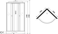 Душевая кабина Niagara Eco E100/13/MT 100х100 см