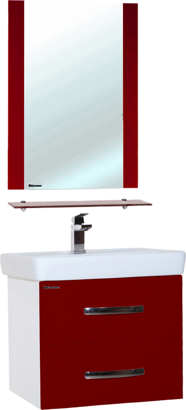 Мебель для ванной комнаты Bellezza Рокко 60 подвесная, красная