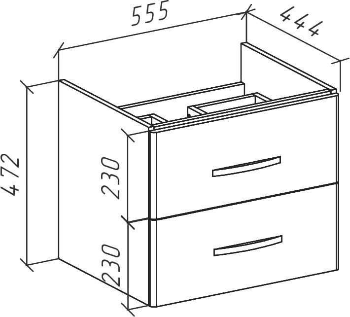 Мебель для ванной комнаты Bellezza Рокко 60 подвесная, красная