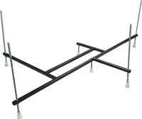 Акриловая ванна EUROLUX Como R 170x100 см, угловая, правая, пристенная, белая, асимметричная, с каркасом