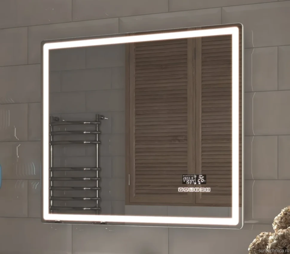 Зеркало Vigo Geometry Media 048 80 с подсветкой, с антизапотевателем