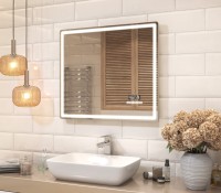 Зеркало Vigo Geometry Media 048 80 с подсветкой, с антизапотевателем