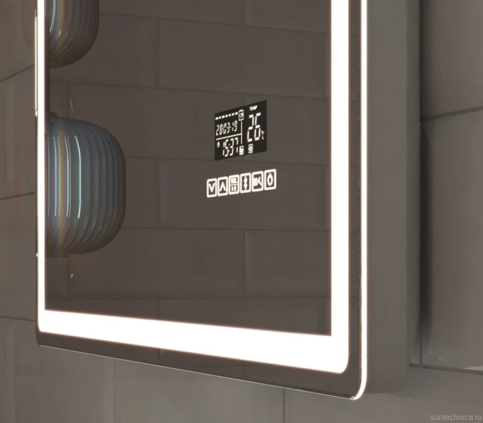 Зеркало Vigo Geometry Media 048 80 с подсветкой, с антизапотевателем