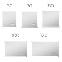 Зеркало Vigo Geometry Media 048 80 с подсветкой, с антизапотевателем