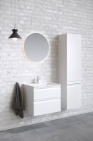 Шкаф-пенал для ванной AQUATEK Вега AQ70035L-MW белый матовый, петли слева