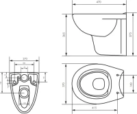 Комплект Унитаз подвесной Wanfald Lauta 47374100005 черный + Инсталляция Geberit Duofix UP 320 111.300.00.5 + Крепления 111.815.00.1 к стене + Кнопка Sigma 01 115.770.21.5 хром
