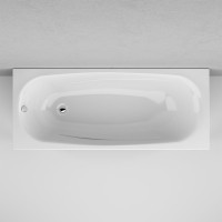 Акриловая ванна AM.PM Tender Oval 170x70 см, пристенная, белая, с каркасом