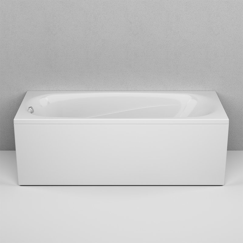 Акриловая ванна AM.PM Tender Oval 170x70 см, пристенная, белая, с каркасом