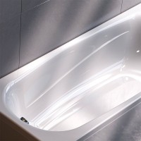 Акриловая ванна AM.PM Tender Oval 170x70 см, пристенная, белая, с каркасом