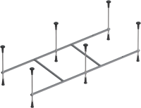 Акриловая ванна AM.PM Tender Oval 170x70 см, пристенная, белая, с каркасом