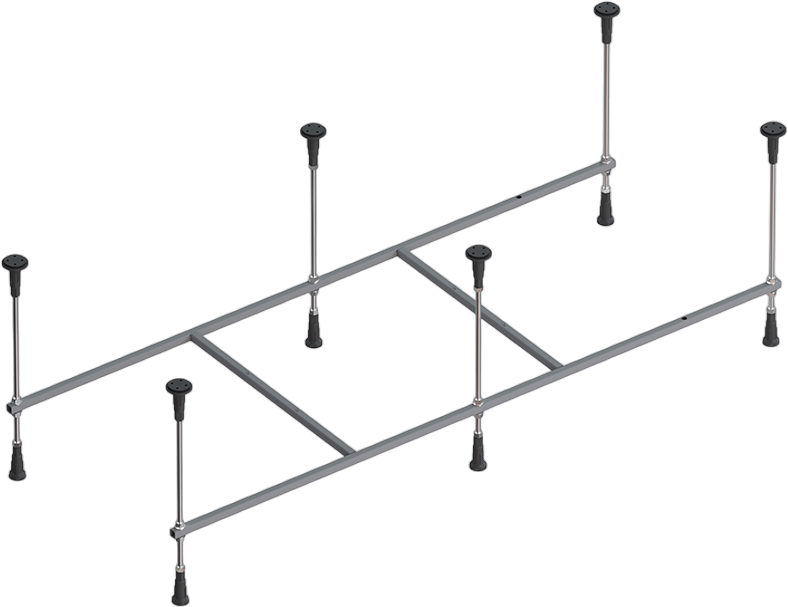 Акриловая ванна AM.PM Tender Oval 170x70 см, пристенная, белая, с каркасом