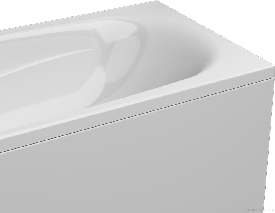 Акриловая ванна AM.PM Tender Oval 170x70 см, пристенная, белая, с каркасом