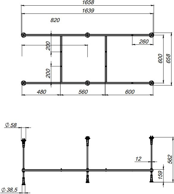 Акриловая ванна AM.PM Tender Oval 170x70 см, пристенная, белая, с каркасом