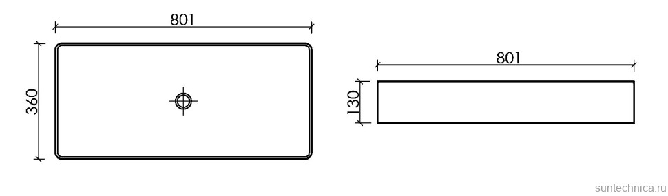 Накладная раковина Ceramicanova Element CN6072MB черная матовая