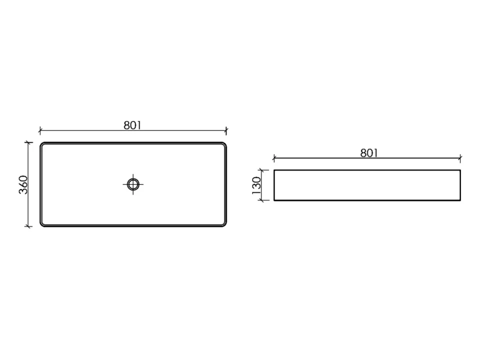 Накладная раковина Ceramicanova Element CN6072MB черная матовая