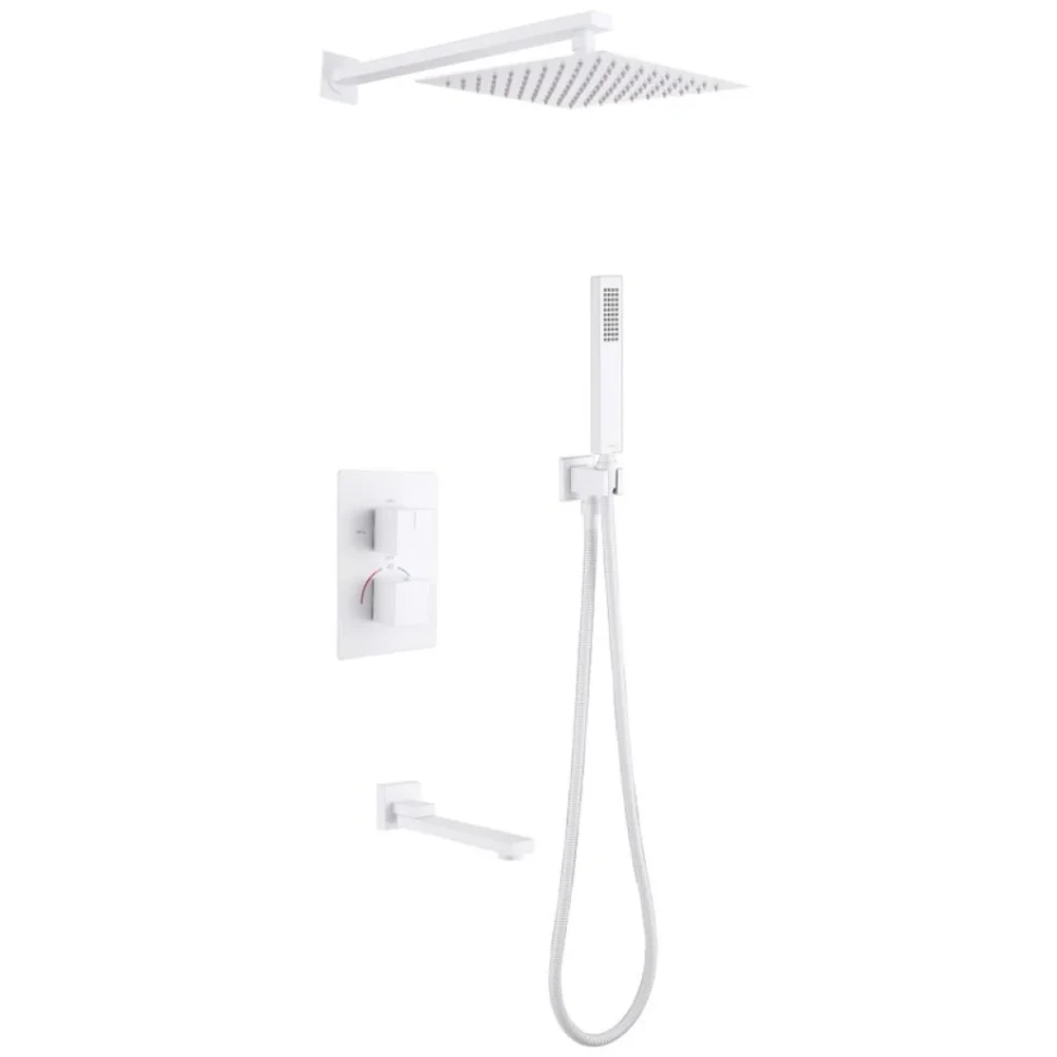 Душевой комплект Abber Daheim AF8250W С ВНУТРЕННЕЙ ЧАСТЬЮ, матовый белый