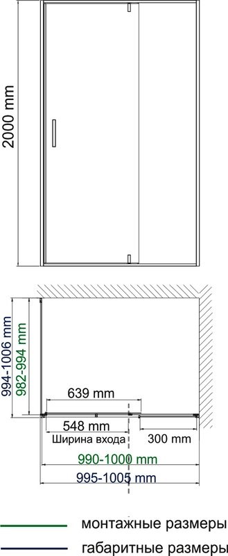Душевой уголок Wasserkraft Aisch 55P19 100х100, профиль золотой матовый