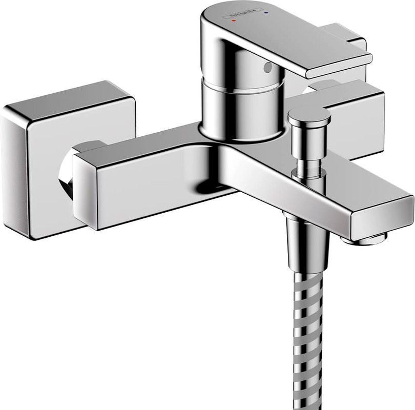 Душевой комплект Смеситель Hansgrohe Vernis Shape 71450000 хром + Гарнитур Vernis Blend 26279000 EcoSmart, хром