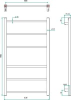 Полотенцесушитель водяной Grota Moda 53x90