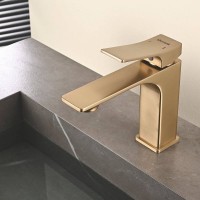 Смеситель для раковины Shevanik S6101G золотой сатин