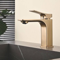 Смеситель для раковины Shevanik S6101G золотой сатин