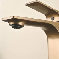 Смеситель для раковины Shevanik S6101G золотой сатин Смеситель для раковины Shevanik S6101G золотой сатин
