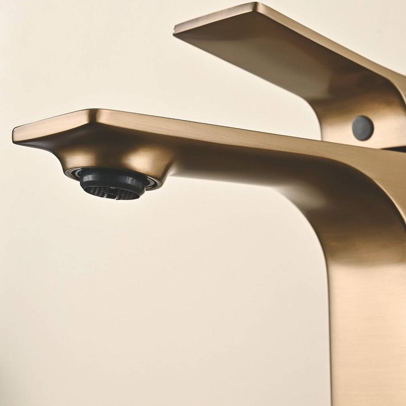 Смеситель для раковины Shevanik S6101G золотой сатин