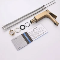 Смеситель для раковины Shevanik S6101G золотой сатин Смеситель для раковины Shevanik S6101G золотой сатин